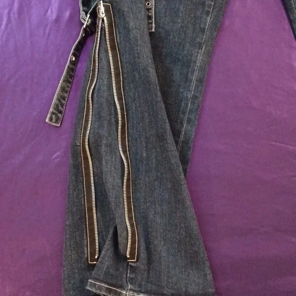 TRIPP NYC DENIUM BONDAGE PANTS SIZE 16 BLUE - Picture 7 of 16